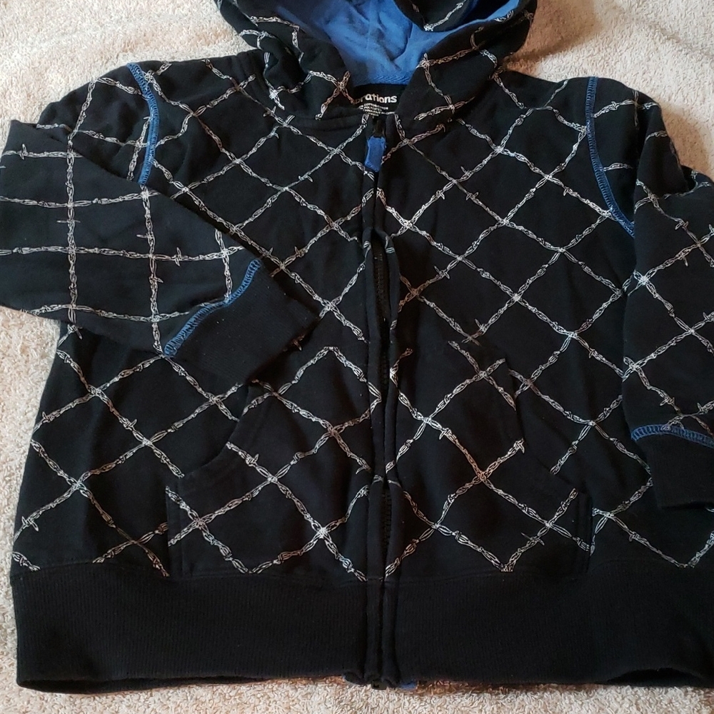 Black and Blue Kids Hoodie